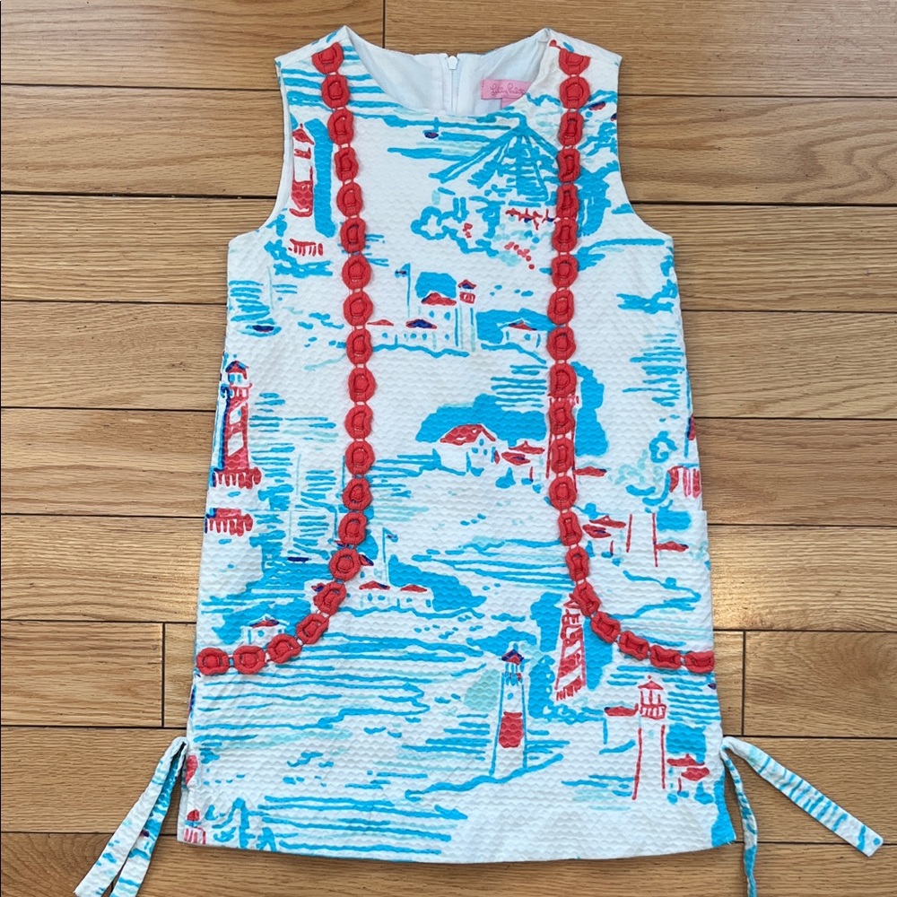 Lilly Pulitzer Girls Blue and White Dress